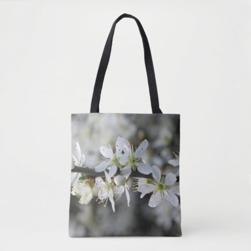 White Blossoms Photo All_Over_Print Tote Bag