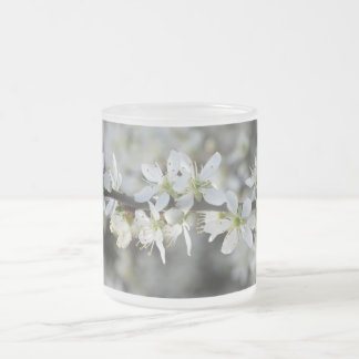 White Blossoms Photo Glass Mug