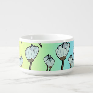 White Blossoms Rainbow  Bowl