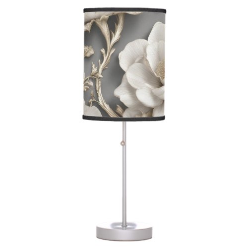 White Blossoms Table Lamp