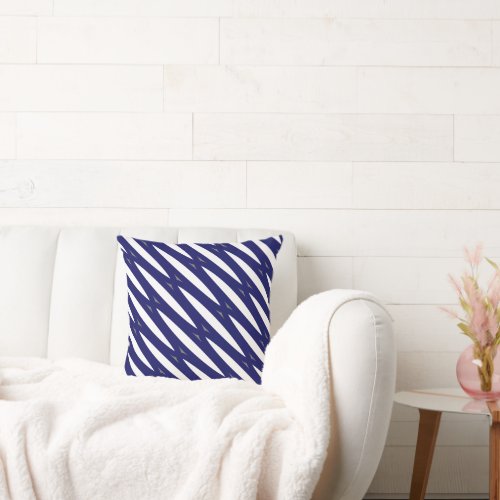 White Blue and Grey elegance Throw Pillow