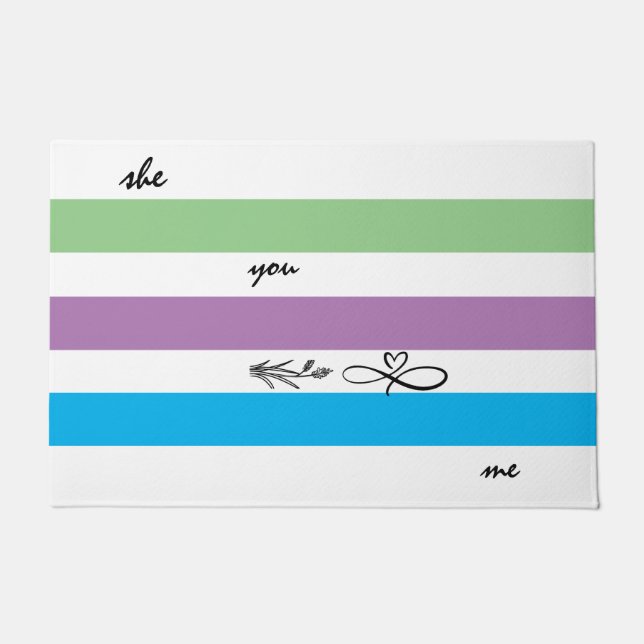 white blue and mat green pattern personalized (Front)