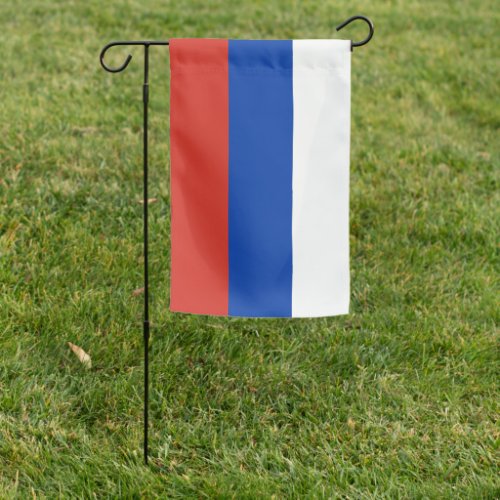 White Blue and Red Russian Tricolor Garden Flag