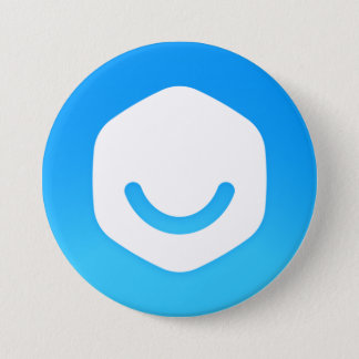 White/Blue Badge Button