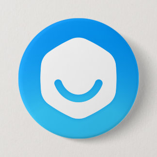 White/Blue Badge Button