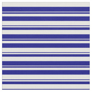 White & Blue Colored Striped Pattern Fabric