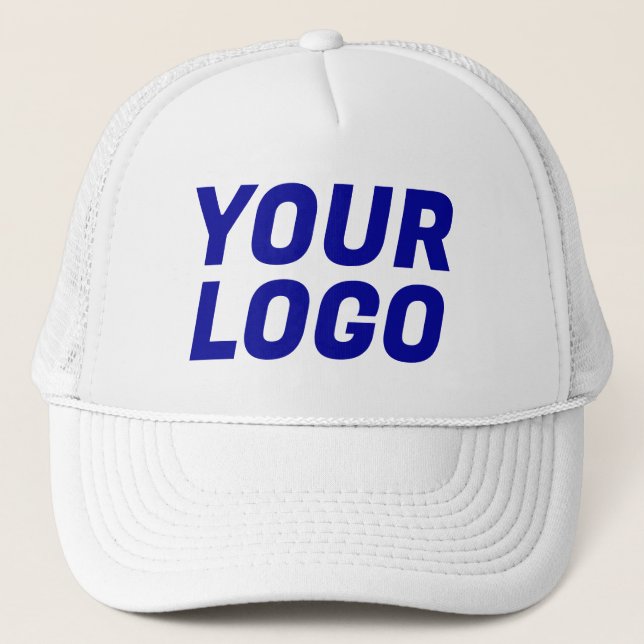 White & Blue CUSTOM Trucker Hat (Front)