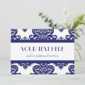 White & Blue Damask (Standing Front)
