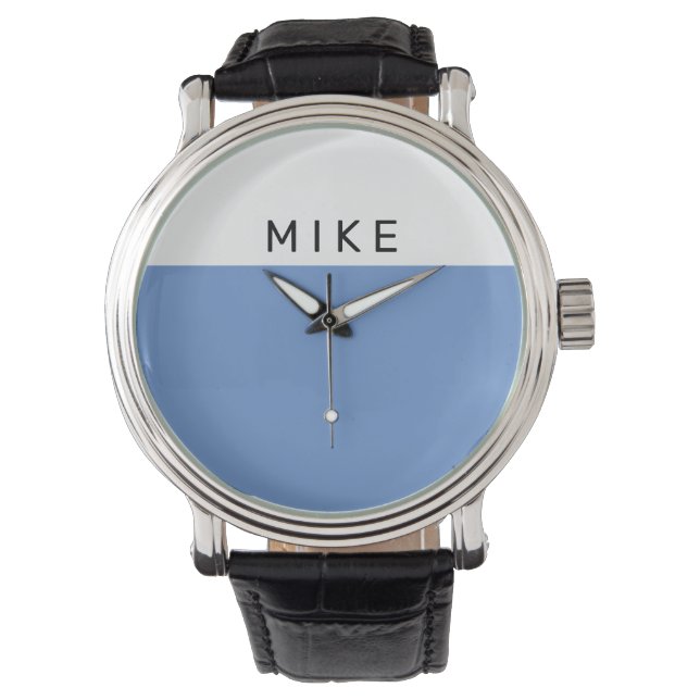 White & Blue Face, DIY Name Watch (Front)