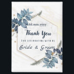White Blue Floral Frame Thank You Wedding Favors M Magnet<br><div class="desc">Celebrate your special day with a touch of timeless elegance. These White & Blue Floral Frame Wedding Magnets are the perfect way to express your gratitude to your guests. Featuring a delicate botanical design and crisp typography, these magnets serve as a beautiful, functional keepsake that your loved ones can cherish...</div>