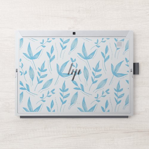 White Blue Floral Skirt HP Elite Book HP Laptop Skin
