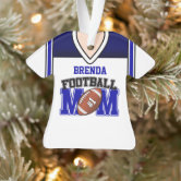 Football Jersey Purple Gold Uniform with Photo Ornament, Zazzle