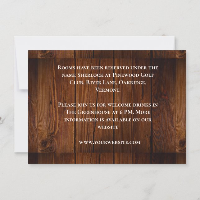 White Blue Green Leaf Floral Wedding Design Note Card (Back)