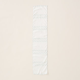 White Blue Line Stripe Pattern Scarf