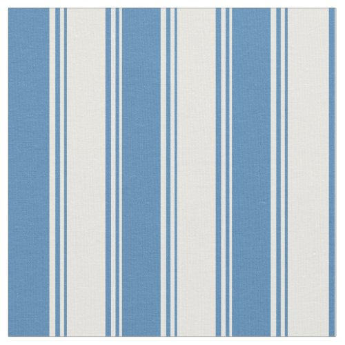 White  Blue LinesStripes Pattern Fabric