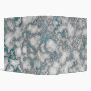 White Blue Marble 3 Ring Binder