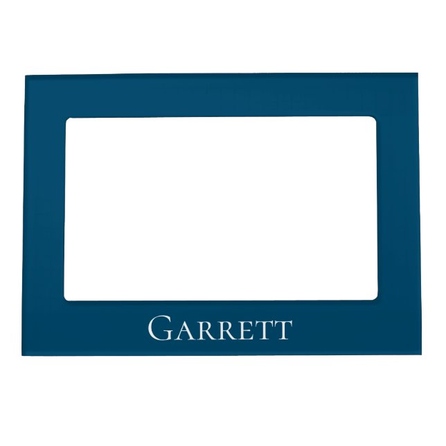 White Blue Name Baby Magnetic Frame (Front)
