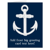 White/Blue Nautical Anchor Symbol (Front)