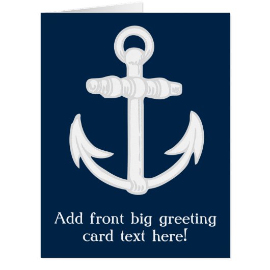 White/Blue Nautical Anchor Symbol (Front)