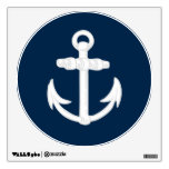White/Blue Nautical Anchor Symbol Wall Decal