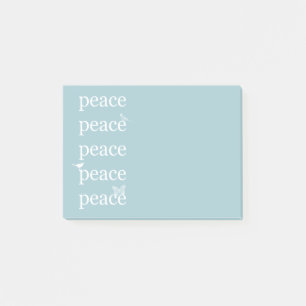 White Blue Peace inspirational Birds Butterfly Post-it Notes