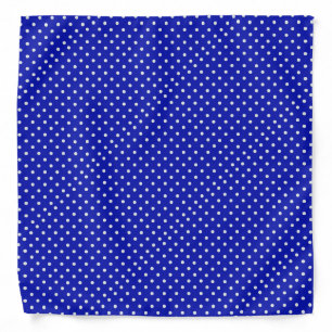 white/blue polka dots pattern bandana