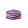 White Blue & Red Adult Cloth Face Mask