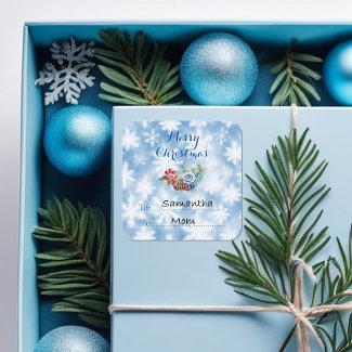 White & Blue Snowflakes Christmas Decoration