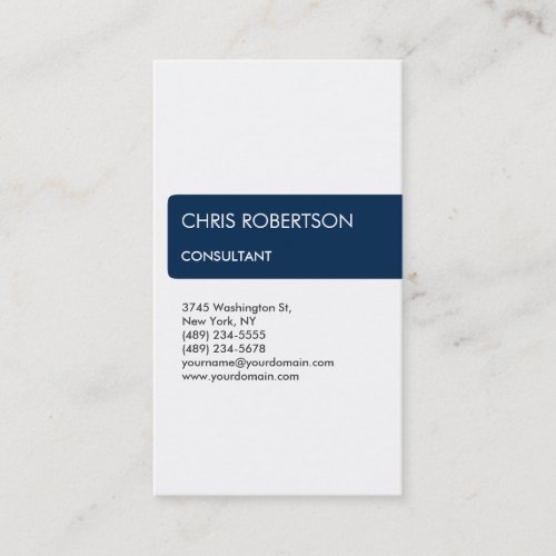 White Blue Striped Attractive Charm Business Card