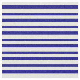 White & Blue Stripes Fabric