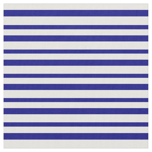White & Blue Stripes Fabric (Close Up)