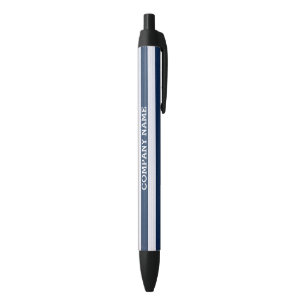 White & Blue Stripes Pen