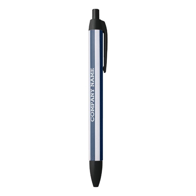 White & Blue Stripes Pen (Bottom (Vertical))