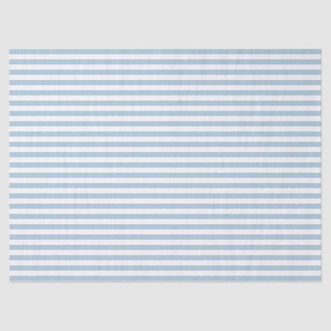 White Blue Stripes Tissue Paper (Front)