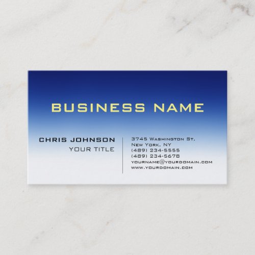 White Blue Trendy Stylish Consultant Business Card