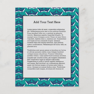 White Blue Whales Sea Animal Green Ocean Marine Flyer