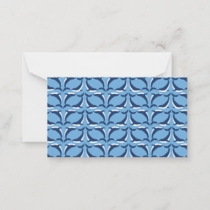 White Blue Whales Yin Yang Sea Animal Ocean Marine Note Card