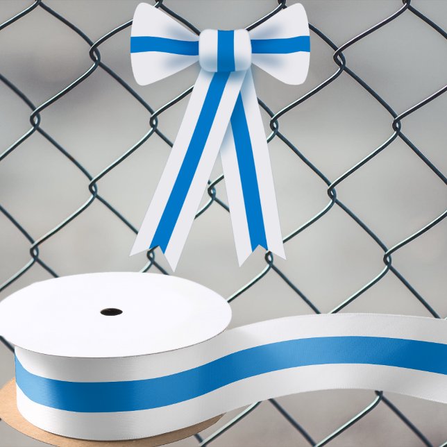 White Blue White Satin Ribbon (Creator Uploaded)
