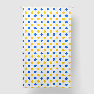 White Blue Yellow Polka Dots Design  Blackout Curtains