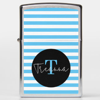 White & Blue Zippo Lighter