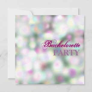 White Blurred Bokeh Lights Glam Party Invitation