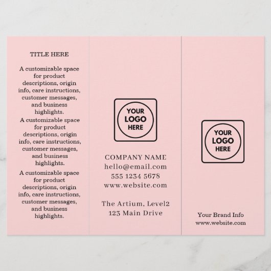 White Blush Pink Design | Modern Professional  (Front)