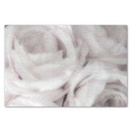 White Blush Roses Elegant Minimal Wedding Tissue Paper
