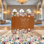 White Blush Roses Terracotta Wedding Album 3 Ring Binder<br><div class="desc">White Blush Roses Terracotta</div>