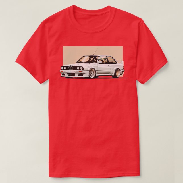 White bmw m3 e30 T-Shirt (Design Front)