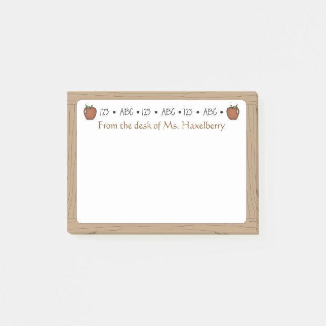 White board Teachers Personalized Note Pad (Front)