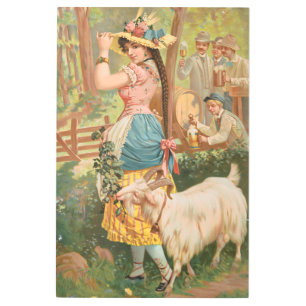 White Bock (1889) by Henry Jerome Schile Metal Print