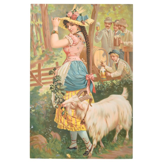 White Bock (1889) by Henry Jerome Schile Metal Print (Front)