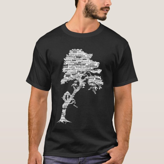 White Bodhi Tree on Dark Shirt (Front)