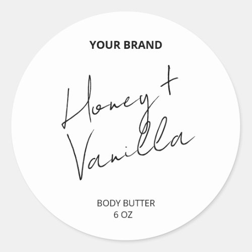 White Body Butter Labels